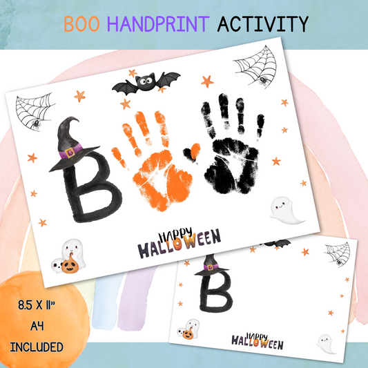 Halloween Handprint Printable BOO